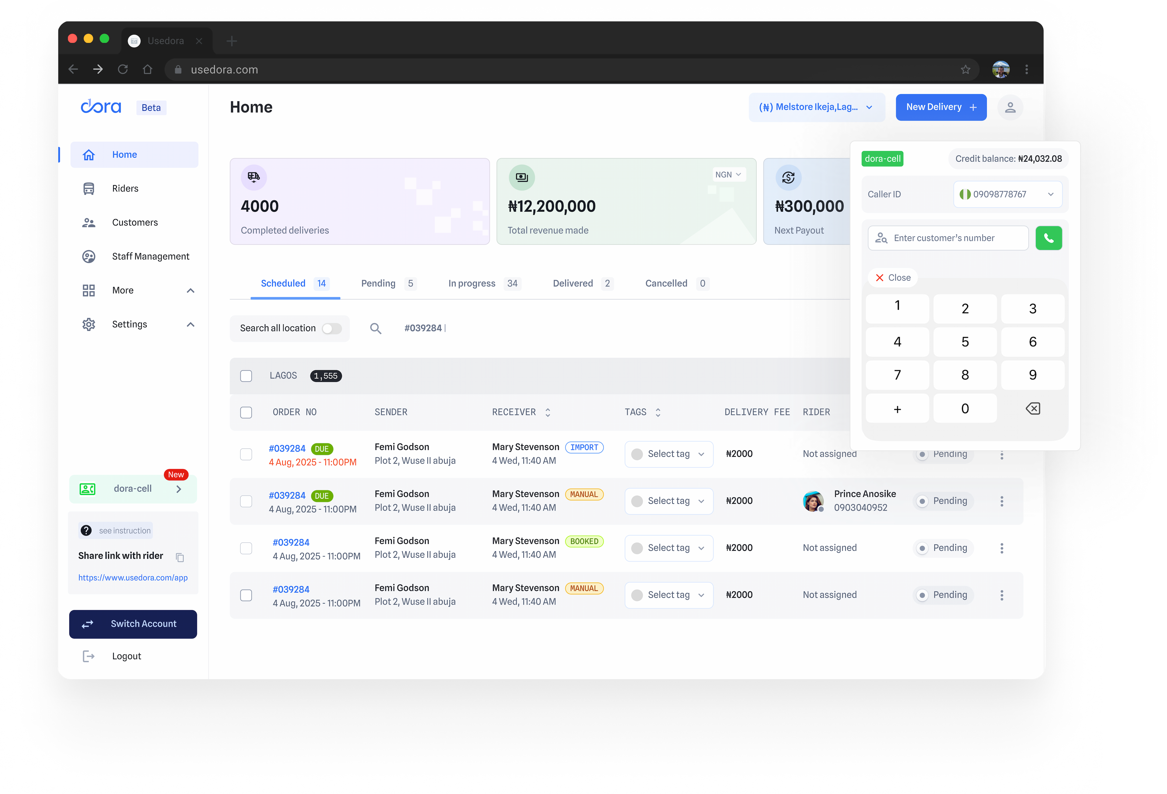 dora webapp